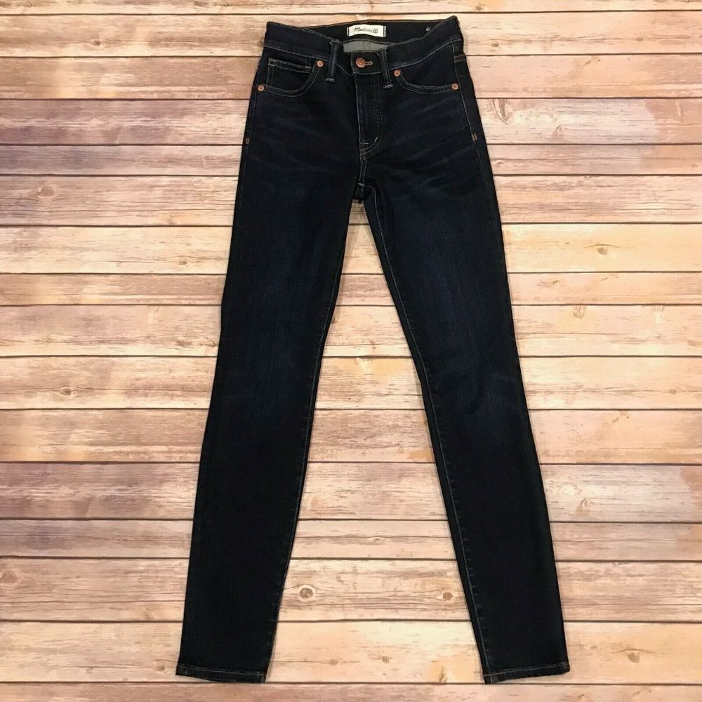 Madewell 9 Inch High Rise Skinny Jeans Larkspur - Picture 2 of 9